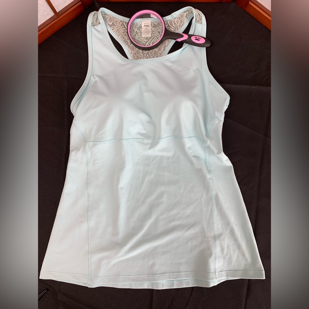 Fila Women’s Light Blue Sports Exercise Wear.Padded.Size S. Like New - Picture 1 of 3